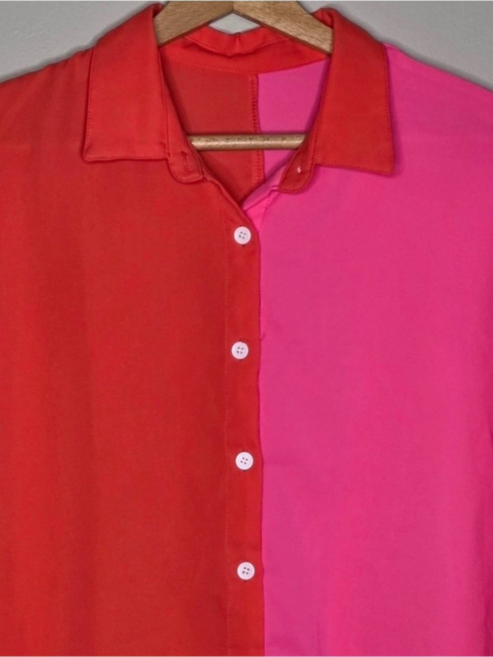Neon Color Block Blouse - Picture 3 of 7